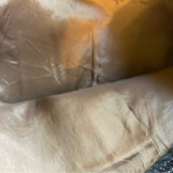 Vintage Sandy White Brown Pleated 100% Wool lined Trousers - Picture 6 of 7